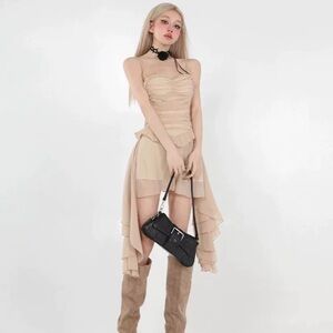 Brand New/Elegant Beige Women's Dress/Suggest small